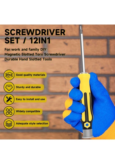 12'si 1 Arada Çok Fonksiyonlu Tornavida Seti Tornavida Özel Şekilli