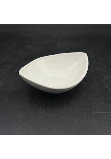 Konak Züccaciye Küçük Oval Çerezlik Dar Beyaz