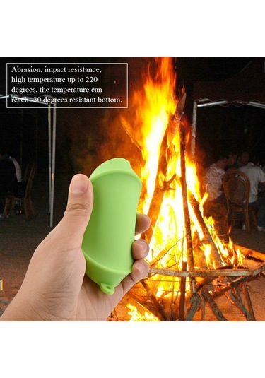 Ximistore9 Yeşil Silikon Katlanabilir Su Bardağı - Taşınabilir, Yeniden Kullanılabilir, Isı Dayanıklı -30 C/+220 C - Seyahat Ve Kamp İçin Yeşil