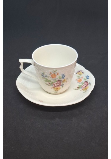 Classic Rose Collection Vintage Çay Fincanı 2 Parça 180 Ml Sarı-kırmızı