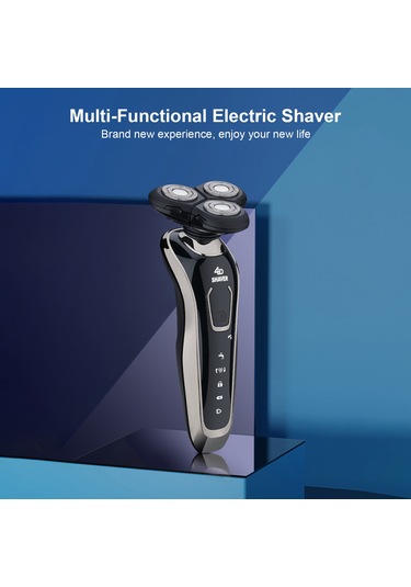 Yifomall Elektrikli Tıraş Makinesi Çok Fonksiyonlu Şarj Edilebilir Tıraş Makinesi Yıkanabilir Yüzen Üç Bıçaklı Sakal Tıraş Makinesi