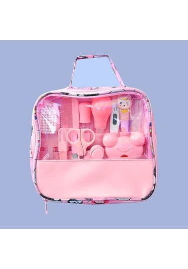 Jeehugo Bebek Bakımı 13'lü Set: Burun Emici, Tırnak Kırıcı Ve Temizlik Araçları - Güvenli, Hafif Pembe Paket