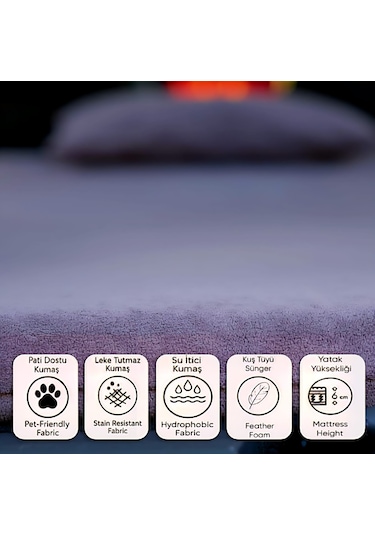 Tesla Model Y Uyumlu Araç İçi Kamp Yatağı Şişirme Gerektirmez, Çantalı + 2 Yastık Hediyeli Gri