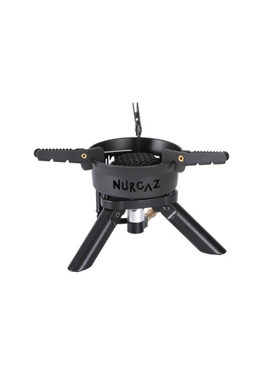 Nurgaz-açık Kamp Metal Sobalar Taşınabilir Piknik Barbekü,y27515 Siyah