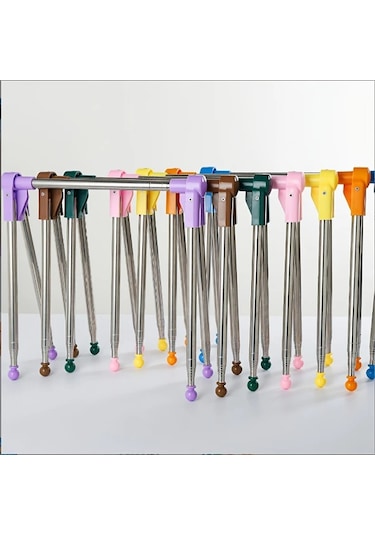 Elmpaly Çok Amaçlı Taşınabilir Askılık 33 02 71 12 Cm Katlanabilir Metal Kurutma Raftası Sku Rastgele Renk Ev Çamaşır Kamp Seyahat İçin Ahşap