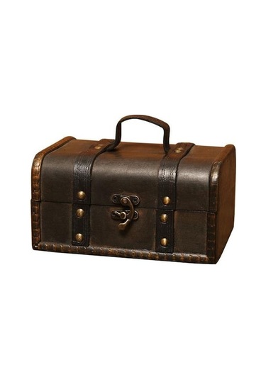 Novahub Ahşap Organizatör Retro Dekoratif Malzemeleri Ahşap Vintage Korsan Hazine Sandığı Fotoğraf İçin 1