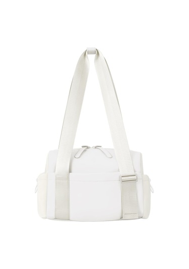 Springsun Beyaz Nylon Spor Antreman Çantası - Çok Amaçlı El/omuz Çantası, Su Geçirmez Iç Çanta, Geniş Depolama Alanı Ve Çoklu Cepli Tasarım Beyaz