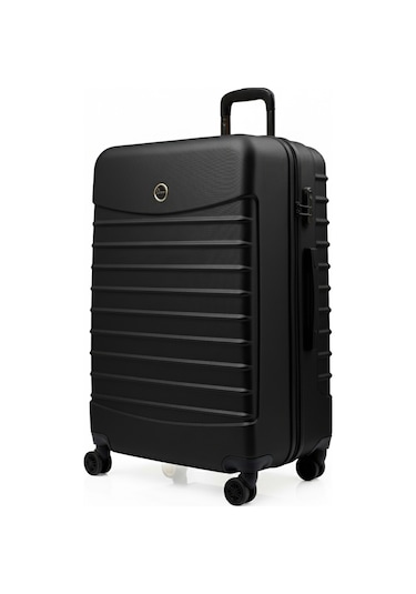 Büyük Boy Valiz 4x2 Teker Siyah-siyah 1168-s Siyah