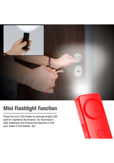 Samdoo Kadınlar İçin 120db Acil Durum Alarmı Ve Led Fenerli Taşınabilir Güvenlik Cihazı