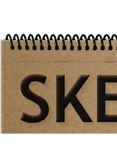 Kraft Kağıt A5 Eskiz Defteri 90 Gr. Spiralli 50 Yaprak Sketchbook