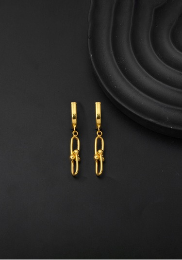 Bilezikci 22 Ayar Tiffany Sallantılı Altın Küpe