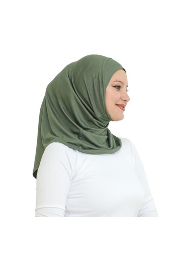 Spor Başörtüsü Kadın Hazır Giyim Türban Viskon Eşarp Şal - Haki Haki