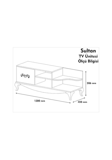 Variant Sultan Tv Ünitesi Tv Sehpası (Beyaz)
