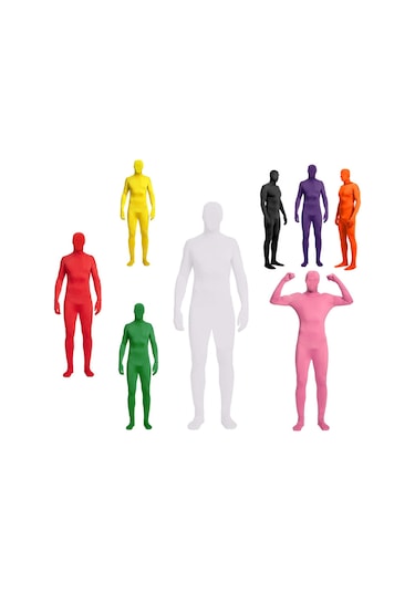 Parti Kostümü Görünmez Morph Takımı Yetişkin Erkek Kadın Tam Ten Rengi