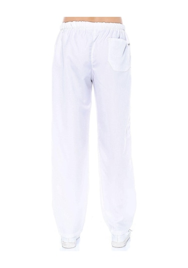 Alpaka Beyaz Pantolon Beyaz