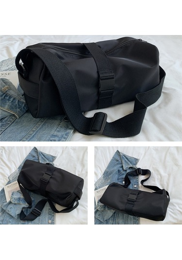 Sones Naylon Su Geçirmez Seyahat Çapraz Askılı Çanta Eğlence Spor Fitness Çantaları Siyah