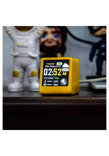 Yenilzd Akıllı Mini Hava Durumu İstasyonu Dijital Ekran Wifi Saat