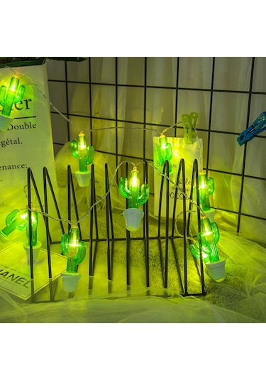 3m Kaktüs Saksı Usb Tak Romantik Led Dize Tatil Işık, 20 Led Genç Tarzı Sıcak Peri Dekoratif Lamba Noel, Düğün, Yatak Odası Sıcak Beyaz Diğer