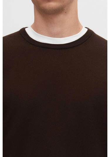 Ds Damat Regular Fit Kahverengi Tüylenme Yapmayan Bisiklet Yaka Pamuklu Triko Kazak 5hf06ort12004 201 Ds Damat Regular Fit Kahverengi Tüylenme Yapmayan Bisiklet Yaka Pamuklu Triko Kazak 5hf06ort12004 201