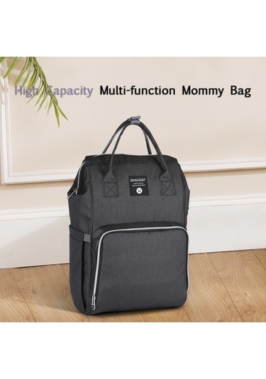 Novahub Moveevo Su Geçirmez Polyester Bebek Bezi Çantası - Kıyafetler Koruması Siyah