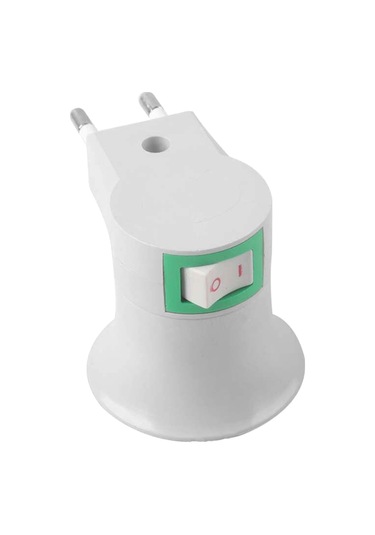 Vkemall 6 Adet Eu'dan E27'ye Çevirici Ampul Bağlantısı, On/off Anahtarlı, Taşınabilir Pcp Malzeme, Ac220-250v Uyumlu