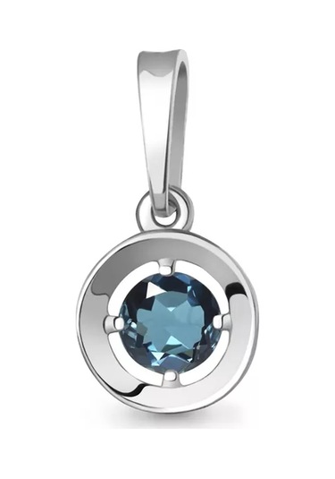 Aquamarıne Doğal Topaz Taşlı Gümüş Kolye 250304515