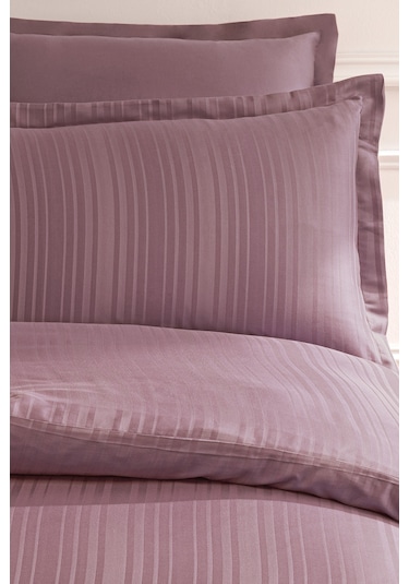 Puffy Melvin Çift Kişilik XL Bambu Saten Nevresim Takımı - Mürdüm