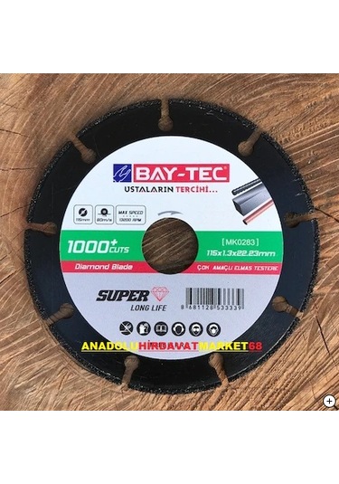 Baytec 115 MM Ahşap Kesici Granit Mermer Kesici Pvc Cam Kesici