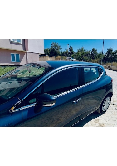 Renault Clio 4 Cam Çıtası Kromu Çerçevesi Komple Nikelaj Seti