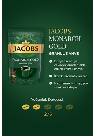 Jacobs Monarch Gold Granül Kahve 3 x 200 G