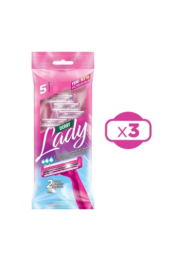 Derby Lady 2 5 Li Poşet Tıraş Bıçağı X 3 Adet