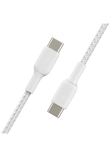 Belkin Boostcharge Örgülü 60w Usb-c - Usb-c Kablosu 1m, Beyaz