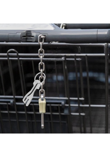 Singree 4 Adet Gümüş Renkli Çelik Sepet Jetonu - Yumuşak Tutuşlu Ahtapot Desenli Anahtar Zinciri