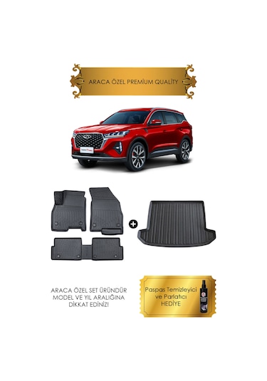 Chery Tiggo 7 Pro Max 2024 - 2025 Sonrası 3d Bagaj Havuzu Ve 4d Luxury Paspas Seti Hediyeli