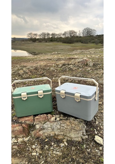 18 Lt Taşınabilir Soğutucu Kamp Dolabı Yeşil