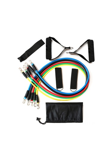 Hombey 11 Parça Tpe Egzersiz Direnc Bandı Seti - Kas Geliştirme, Yoga Ve Güç Antrenmanı İçin Çok Fonksiyonlu Egzersiz Aleti