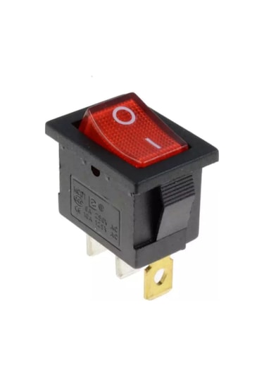 Ic-118 Anahtar Küçük On - Off Işıklı 3 Bacaklı 1 Adet-Kırmızı