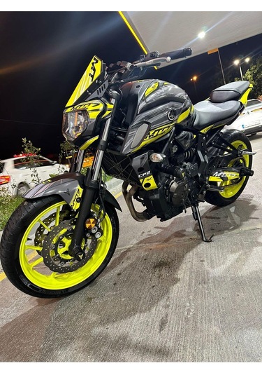 Mt 07 Neon Yeşil 2018 - 2019 Full Sticker Kit Set Çok Renkli