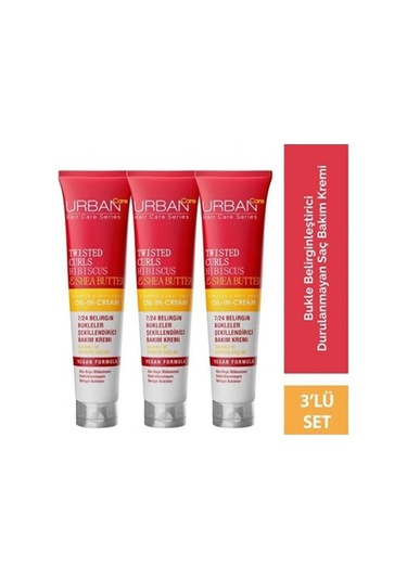 Urban Care Twisted Curls Hibiscus & Shea Butter Bakım Kremi 3 x 175 ML