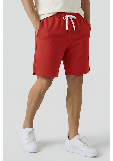 Tommy Life Fiesta Standart Fit Basic Arka Cepli Erkek Şort - 88314 Kırmızı