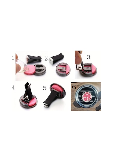 1 Pc Yeniden Doldurulabilir Araba Hava Temizleyici Parfüm Difüzör Klip, Araba Havalandırma Arabası Black 1 Piece Set
