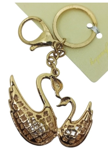 3d Dore Taşlı Kuğu Anahtarlık Lux