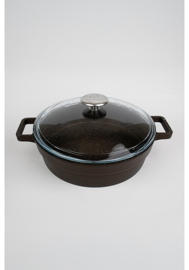 Masterchef Döküm 7 Parça Set Çizgili Tencere Kahverengi