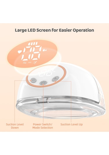 Hallow Mt3564-1 Giyilebilir Göğüs Pompası Emzirme Için Eller Serbest Beyaz