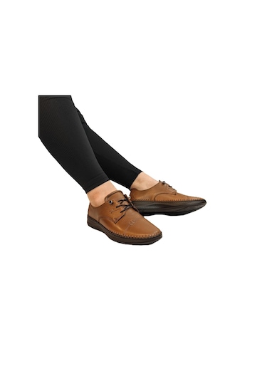 Voyager 9523 Taba Hakiki Deri Bayan Ayakkabı Taba