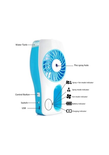 Funtree Treasure 1 Adet Yüksek Kalite El Usb Fan Ve Su Sisi Sprey