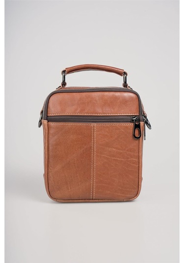 Ççs 31604 Hakiki Deri Askılı Çanta Kahve