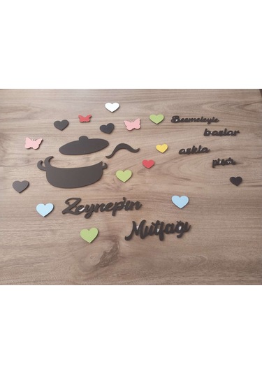 Mutfak Duvar Süsü Besmele/aşk Bir Arada Kişiye Özel Çok Şık