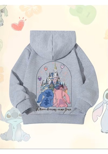 Çift Taraflı Baskılı Üst, Şık Ve Rahat Kesim Gri