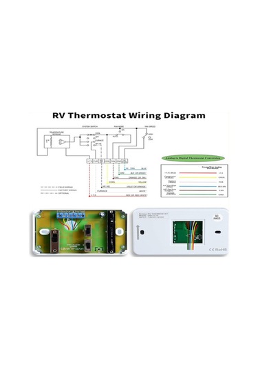 Lemestar Termometreler Rv Termostatı, Dometic 3106995.032 İçin Rv Analog Termostat Değişimi S Beyaz